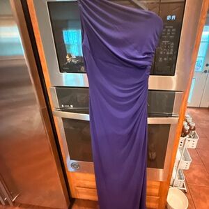 Lauren‎ Ralph Lauren One-Shoulder Purple Dress